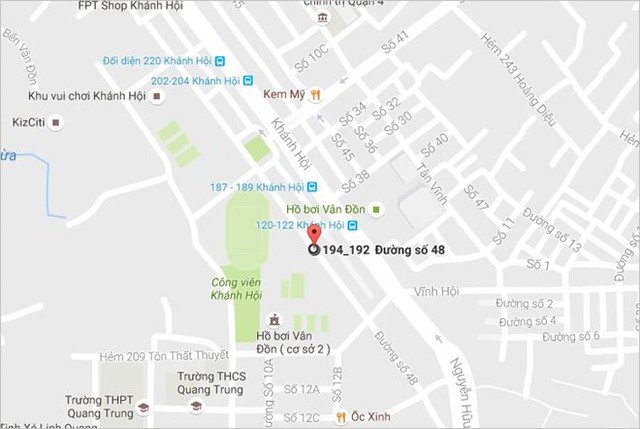 Vị tr&iacute; gần nơi xảy ra tai nạn. Ảnh: Google Maps.
