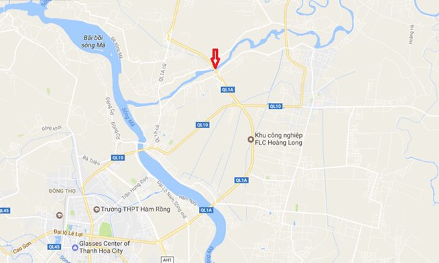 Địa điểm xảy ra vụ tai nạn (mũi tên đỏ). Ảnh: Google Maps.

Theo Nguyễn Dương (Zing.vn)

