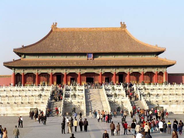 Điện Th&aacute;i H&ograve;a trong Tử Cấm Th&agrave;nh Bắc Kinh, Trung Quốc. Ảnh: Wikimedia Commons.