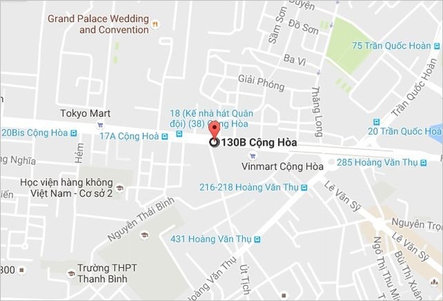 Vị trí gần nơi xảy ra tai nạn. Ảnh: Google Maps.