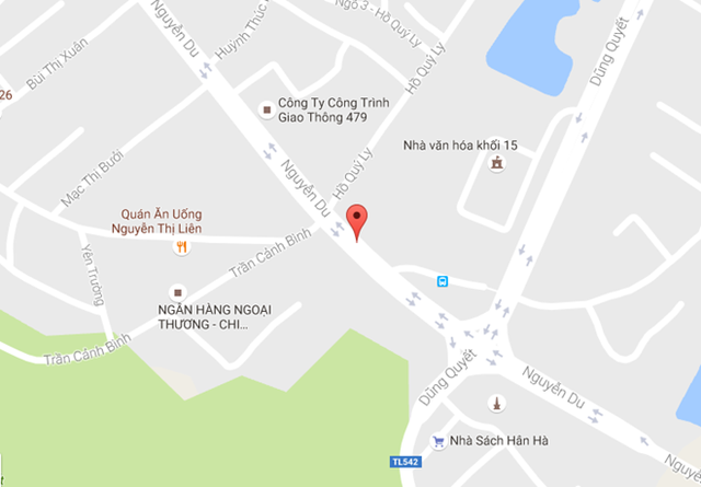 
Đường Nguyễn Du, nơi xảy ra vụ tai nạn. Ảnh: Google Maps.
