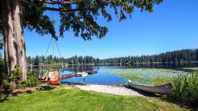 Chủ nhà có thể bơi, câu cá, chèo thuyền hoặc đơn giản là ngồi ngắm cảnh hồ, bởi hướng cửa chính của cả 3 ngôi nhà đều là hồ Joy.