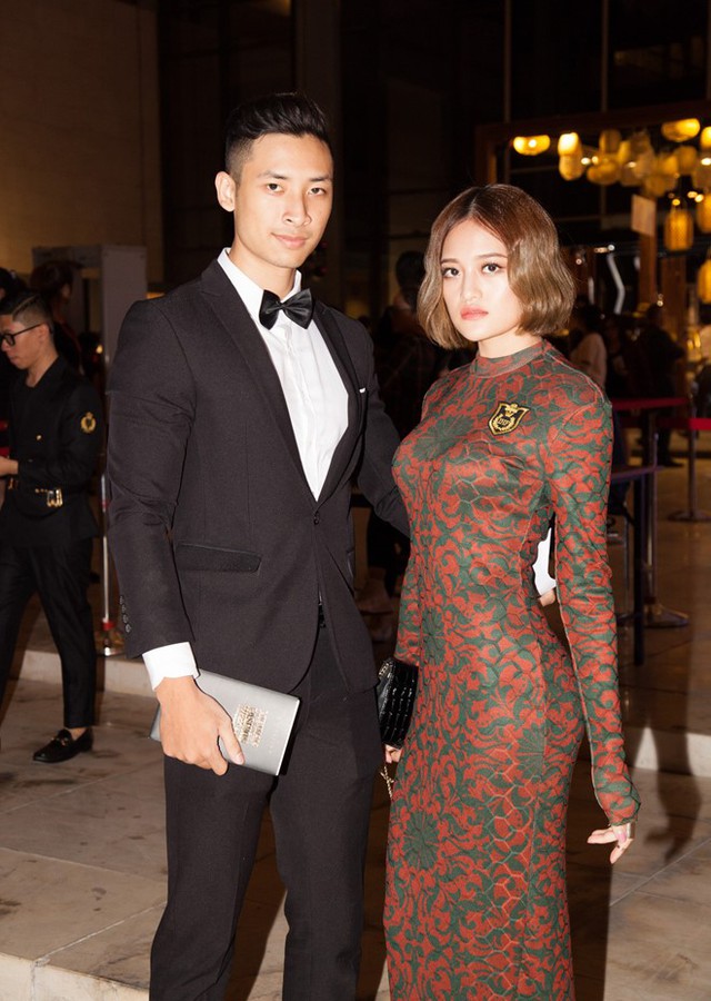 Diễn viên Thùy Anh và bạn trai Anh Vũ. Cặp đôi mới công khai yêu nhau hồi tháng 4. Anh Vũ từng là thí sinh nam được yêu thích của chương trình Vietnams Next Top Model 2015.