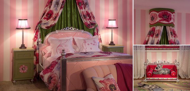 Zoya đã tạo ra căn phòng của Dorothy Gale (nhân vật trong chuyện Phù thủy xứ OZ) để kỷ niệm bộ phim kinh điển của Mỹ này. Chiếc giường với phần khung được làm từ bạc cộng thêm phần giường có màu hồng phấn bắt mắt. Ngoài ra, phần đầu giường còn được thiết kế theo kiểu giường canopy càng làm tăng thêm sự sang trọng đúng phong cách giường công chúa.