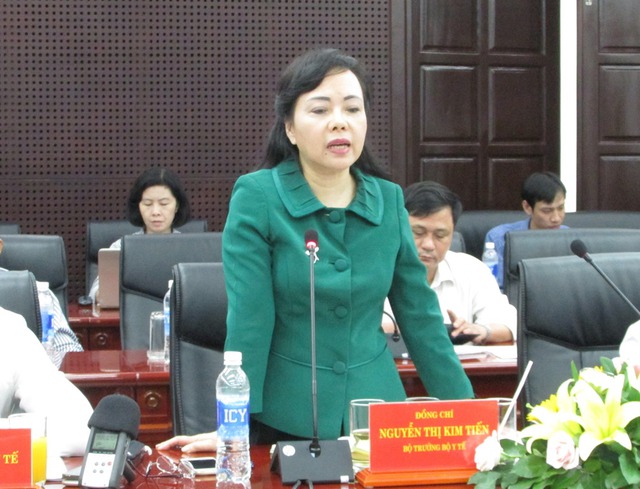 
Bộ trưởng Nguyễn Thị Kim Tiến phát biểu tại buổi làm việc. Ảnh: P.V
