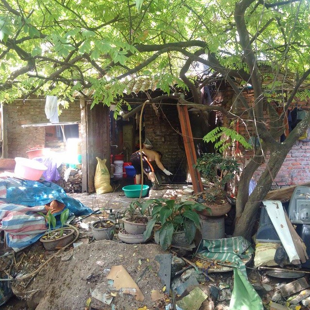 
Cảnh sống tạm bợ của dân ngụ cư ngách 59, ngõ Linh Quang.
