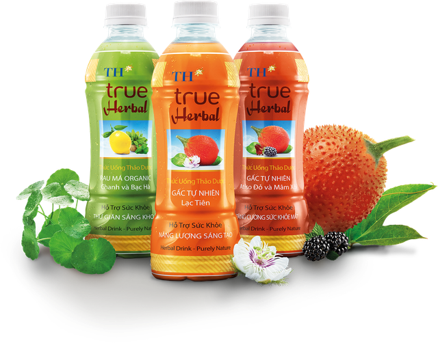 
Bộ 3 sản phẩm TH true Herbal vừa ra mắt thị trường nước uống VN.
