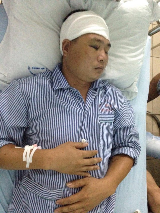 
Anh Trung đang điều trị tại bệnh viện Việt Tiệp. Ảnh: Khánh Hòa
