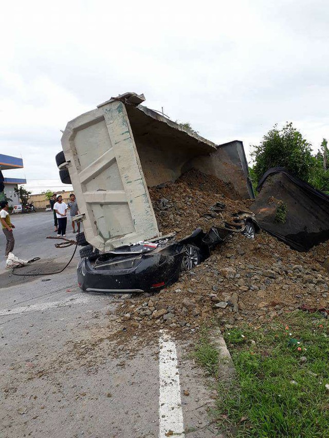 Hiện trường vụ tai nạn. Ảnh: CTV