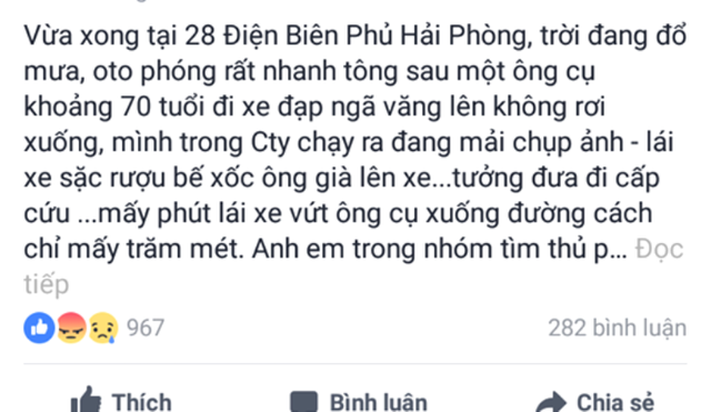 
Nội dung chia sẻ trên mạng xã hội vào tối qua 13/9. Ảnh: Đ.Tùy
