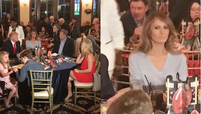 
Gương mặt lạnh lùng khó hiểu của Đệ nhất phu nhân Melania Trump khi tham dự một bữa tiệc chung với chồng của mình.
