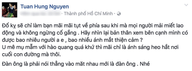 
Dòng chia sẻ gây bão mạng xã hội của Tuấn Hưng.
