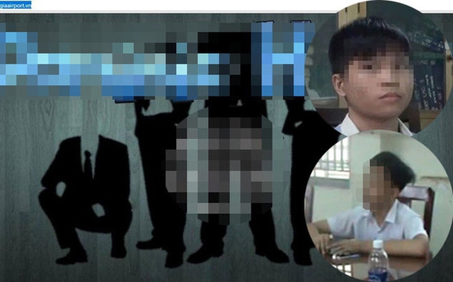 
Th&ocirc;ng tin hacker để lại sau khi thay đổi giao diện một trang con của s&acirc;n bay Tuy H&ograve;a v&agrave; h&igrave;nh ảnh 2 hacker 15 tuổi (ảnh nhỏ).
