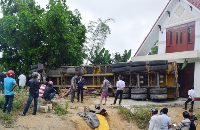 Hiện trường vụ tai nạn.
