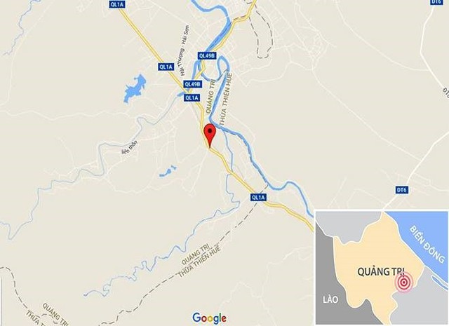Vị tr&iacute; xảy ra vụ tai nạn. Ảnh: Google Maps.