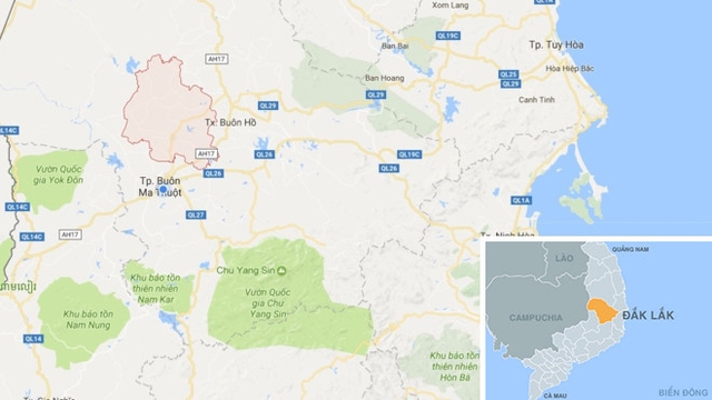 Huyện Cư Mgar nơi xảy ra sự việc. Ảnh: Thi&ecirc;n Sơn.
