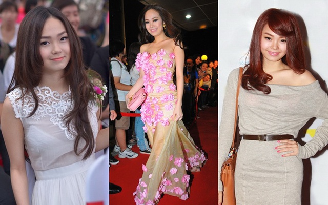 
Năm 2011, Minh Hằng thay đổi sang hình ảnh nữ tính, chững chạc hơn. Tuy vậy, gout thời trang của cô vẫn bị đánh giá là lòe loẹt
