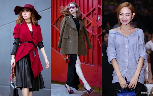 
Từ đầu năm 2015, nhờ có stylist riêng, Minh Hằng đổi gu thời trang đáng kể. So với 11 năm trước, cô dần ổn định hơn về phong cách.
