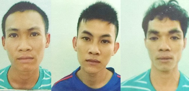 
Từ tr&aacute;i qua Đặng Ngọc Hải, Nguyễn Ho&agrave;ng T&iacute;nh v&agrave; Nguyễn Trọng Vinh. Ảnh: C.A.
