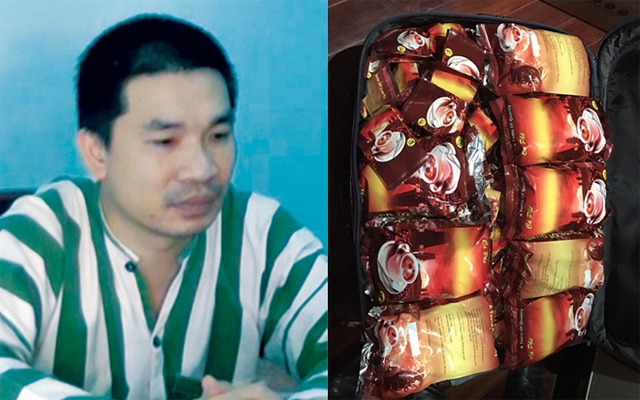 
Văn K&iacute;nh Dương (tức Ho&agrave;ng &ldquo;b&eacute;o&rdquo;) c&ugrave;ng thuốc lắc tang vật.
