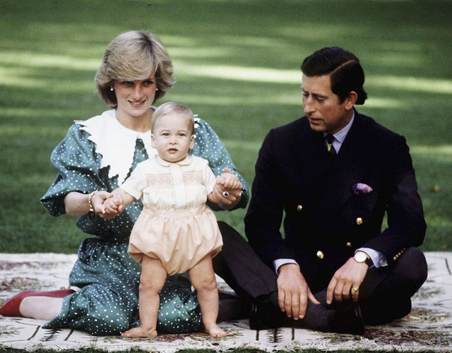 
Bức ảnh gia đình của Công nương Diana, Hoàng tử Charles và Hoàng tử William.
