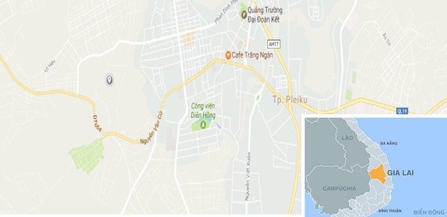 Rừng th&ocirc;ng x&atilde; Ia D&ecirc;r, nơi xảy ra vụ việc. Ảnh: Google Maps.
