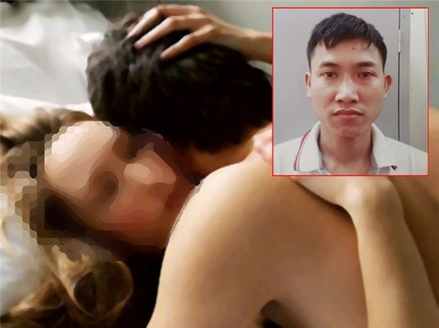 
Hiến (ảnh nhỏ) quay cảnh &acirc;n &aacute;i với c&ocirc; g&aacute;i PG để tống tiền.
