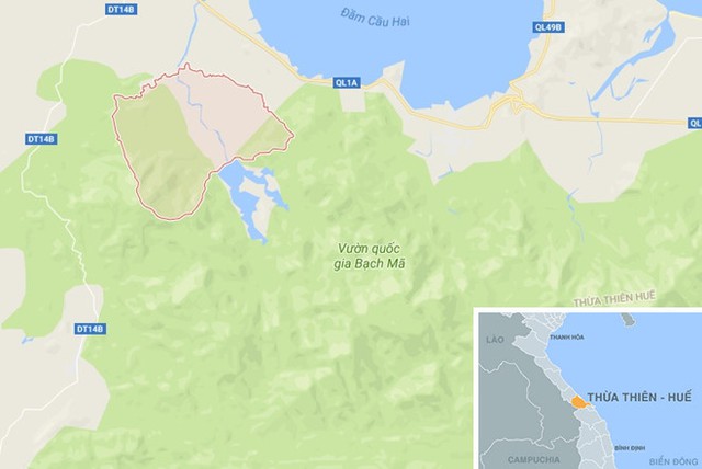 Xã Lộc Hòa (huyện Phú Lộc), địa phương xảy ra vụ nam sinh chết đuối. Ảnh: Google Maps.