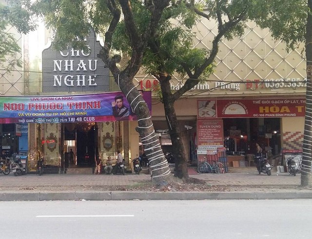 Qu&aacute;n karaoke, nơi xảy ra vụ việc. Ảnh: N.A.