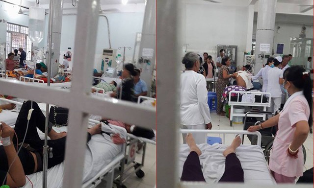 Các nạn nhân cấp cứu tại BV đa khoa Tây Ninh. Ảnh: Vietnamnet