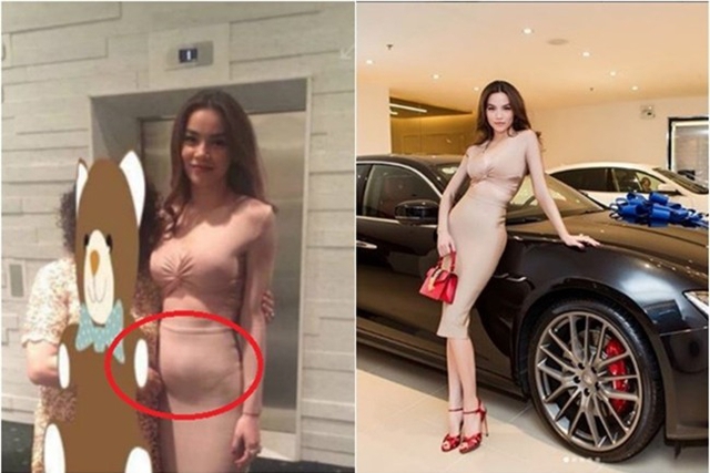 Gần đây nhất nữ ca sĩ cũng gây xôn xao khi đăng tải một tấm hình nuột nà, khoe dáng bên chiếc xe mới tậu khác xa so với hình ảnh mà cô nàng được tag trên facebook.