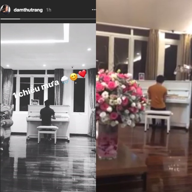 Nội thất căn hộ trong clip của Đàm Thu Trang trùng khớp với hình ảnh Cường Đô La quay clip chơi đàn tặng Hồ Ngọc Hà hồi năm 2014.