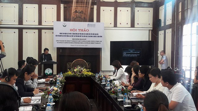 
GS.TS Nguyễn Thanh Bình, Phó hiệu trưởng phụ trách điều hành trường Đại học Dược Hà Nội phát biểu tại Hội thảo (Ảnh: SK&ĐS)
