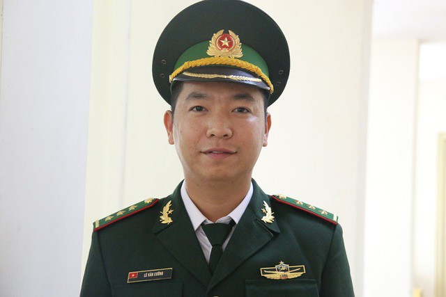 
Thượng úy Lê Văn Cường. Ảnh: Thanh Hùng.
