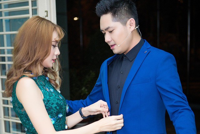 Hồ Bích Trâm và Minh Luân khi tham gia Cặp đôi bí ẩn. Ảnh: BTC.