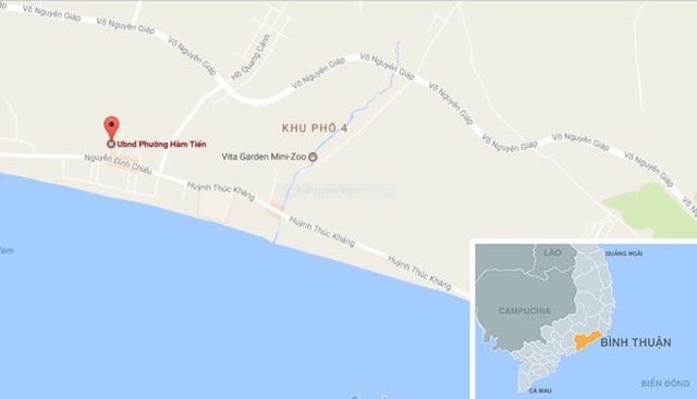 
KP4 phường H&agrave;m Tiến nơi xảy ra vụ việc. Ảnh : Google Maps.
