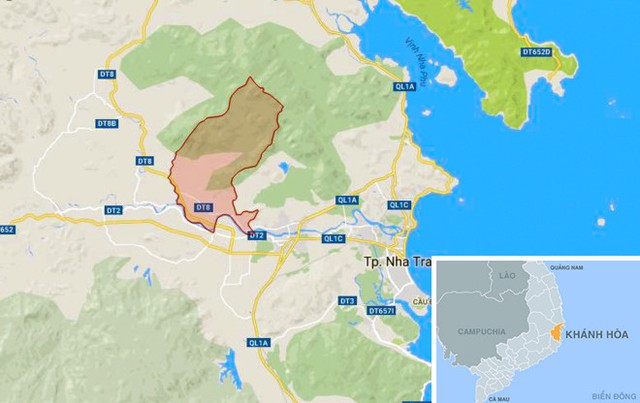 
Xã Diên Lâm (huyện Diên Khánh) nơi Nhân thực hiện các vụ cướp. Ảnh: Google Maps
