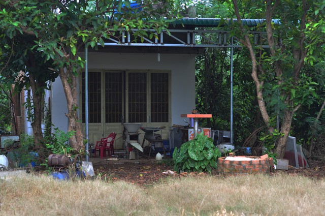 Căn nhà trong rừng cây mà Nguyễn Đức Kỳ Nam làm xưởng sản xuất ma túy. Ảnh: Ngọc An.