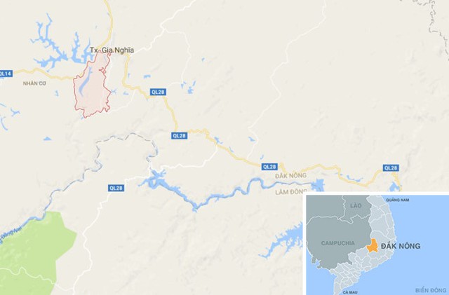 Khu vực phường Nghĩa Tân nơi xảy ra sự việc. Ảnh: Google Maps.