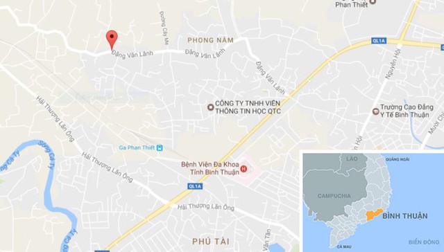Khu vực băng trộm li&ecirc;n tỉnh g&acirc;y &aacute;n. Ảnh: Google Maps.
