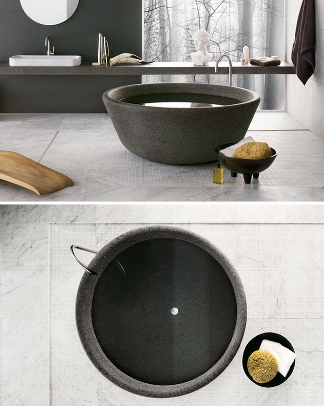 Chất liệu đá granit tạo ra mẫu bồn tắm chất lượng vượt trội, khiến bạn có thể an tâm về tuổi thọ sử dụng của món đồ nội thất.