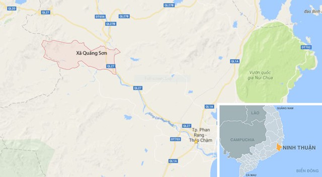
TAND huyện Ninh Sơn đã mở phiên xử lưu động cặp tình nhân trộm bò tại xã Quãng Sơn. Ảnh: Google Maps.
