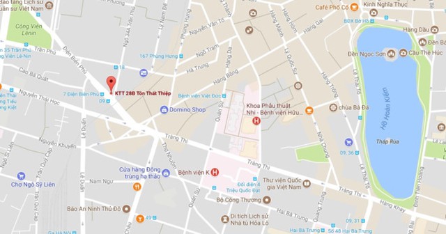 Ng&atilde; 3 giao cắt Điện Bi&ecirc;n Phủ - T&ocirc;n Thất Hiệp (chấm đỏ) nơi xảy ra vụ việc. Ảnh: Google Maps.