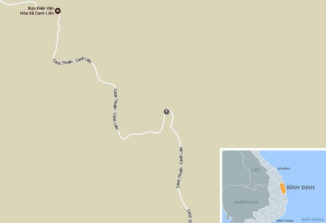Dốc Canh Li&ecirc;n(huyện V&acirc;n Canh), nơi hai c&aacute;n bộ kiểm l&acirc;m B&igrave;nh Định tử nạn. Ảnh: Google Maps.