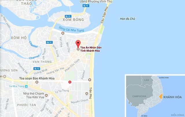 
TAND tỉnh Khánh Hòa nơi xét xữ vụ phúc thẩm. Ảnh: Google Maps
