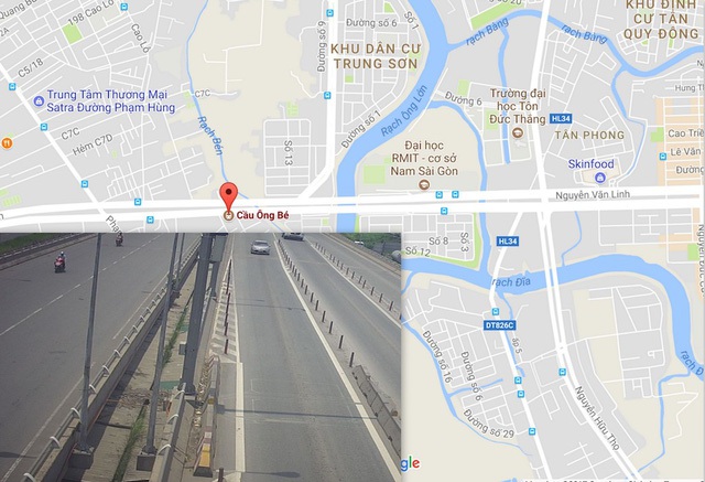 Trên đường Nguyễn Văn Linh đoạn gần cầu Ông Bé (nơi chị Q. tình báo bị bắt lên xe để hiếp dâm) có hệ thống camera an ninh, hiện công an đang trích xuất để phục vụ công tác điều tra.