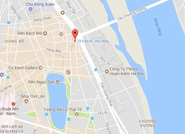 
Nơi xảy ra vụ việc (chấm đỏ). Ảnh: Google Maps.
