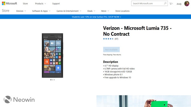 
Microsoft chính thức ngừng bán các mẫu điện thoại chạy Windows Phone.
