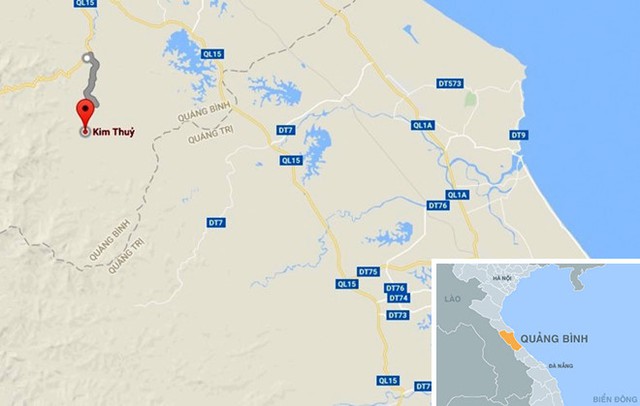 Thắng giở trò đồi bại với nạn nhân trên một đoạn đường thuộc xã Kim Thủy. Ảnh: Google Maps.