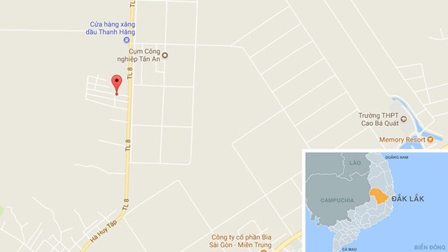 Khu vực phát hiện thanh niên tử vong. Ảnh: Google Maps.